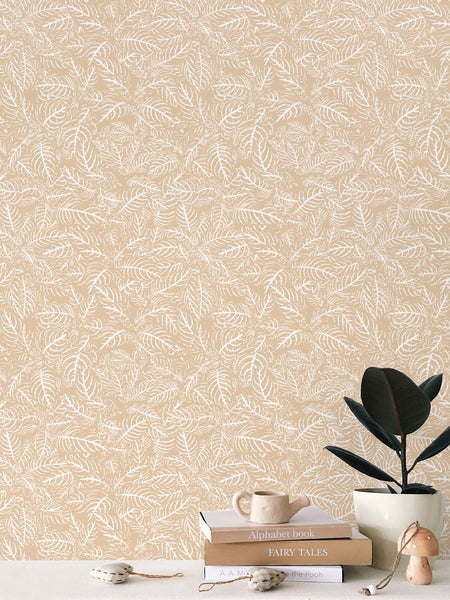 Zebra Plant Beige - Wallpaper Medium Print