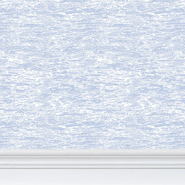 Water - Light Blue on White - Medium Wallpaper Print