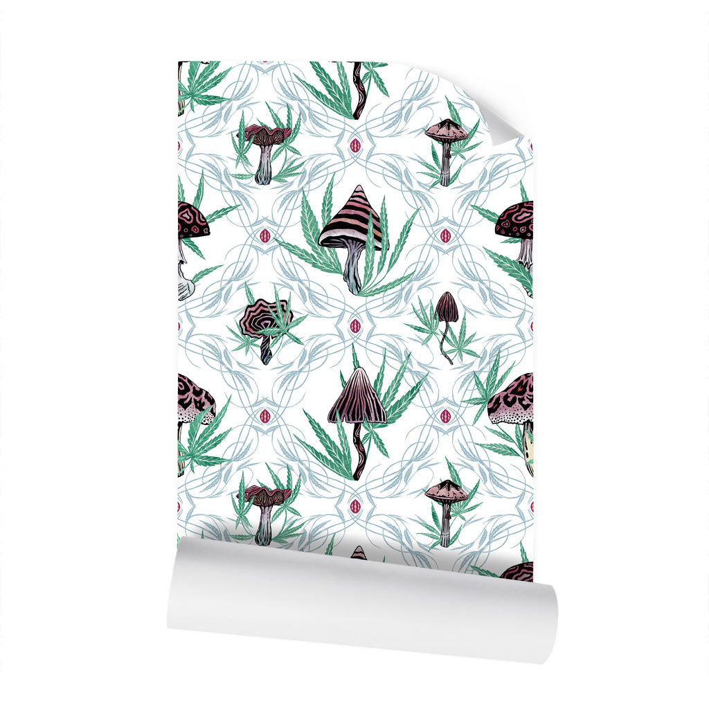 IVI LIFE - Mushroom Pattern w/ Cannabis Leaves IVI LIFE - Mushroom Pattern w/ Cannabis Leaves