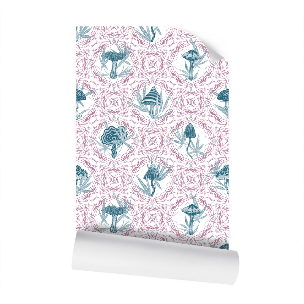 IVI LIFE - Mushroom + Cannabis Leaf Wallpaper IVI LIFE - Mushroom + Cannabis Leaf Wallpaper