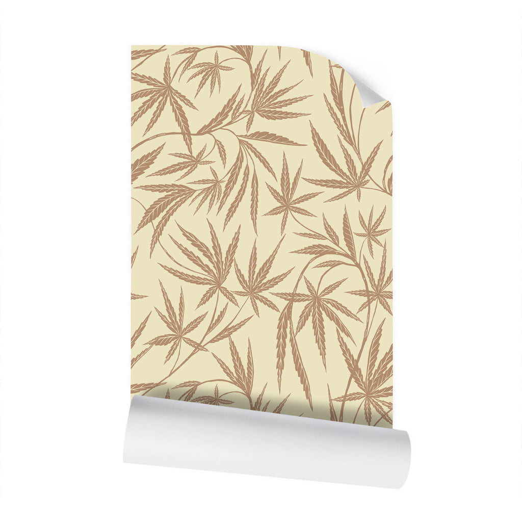 Cannabis IVI Brown Sand - Large Wallpaper Print