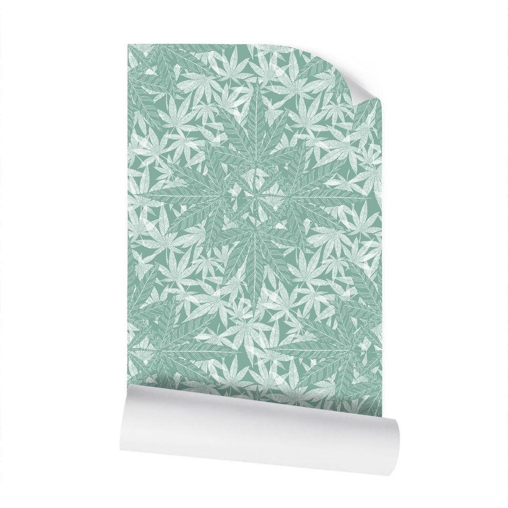 Cannabis Dreamcatcher Light Green - Large Wallpaper Print Cannabis Dreamcatcher Light Green - Large Wallpaper Print