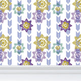 Daffodil Stripes - Original Color Palette - Medium Repeat Wallpaper Print