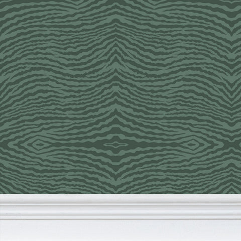 IVI Abstract Gill Pattern - Green on Green