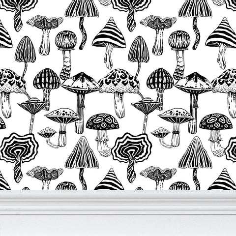 IVI - Mushroom Pattern - Black Line