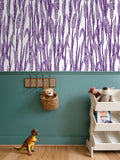 EKO Cattail Pattern Wallpaper Purple