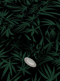 Cannabis IVI Green on Black - Large Wallpaper Print