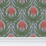 IVI - Cannabis Damask Circle of Life Retro Green Orange and Blue