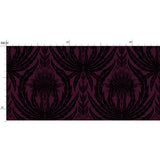 IVI - Cannabis Damask Circle of Life Black Over Dark Red Purple