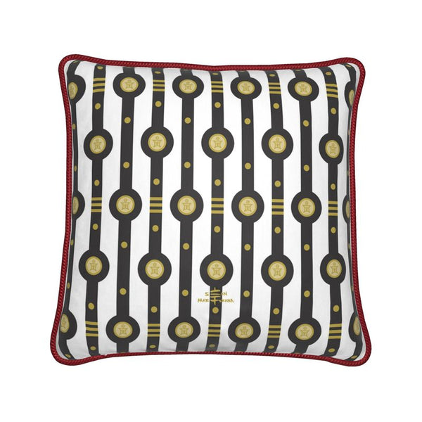 Shaman Straps Pattern Silk Cushion