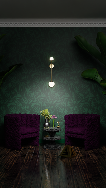 Cannabis IVI Green - Large Wallpaper Print