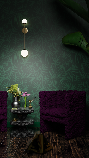 Cannabis IVI Green - Large Wallpaper Print