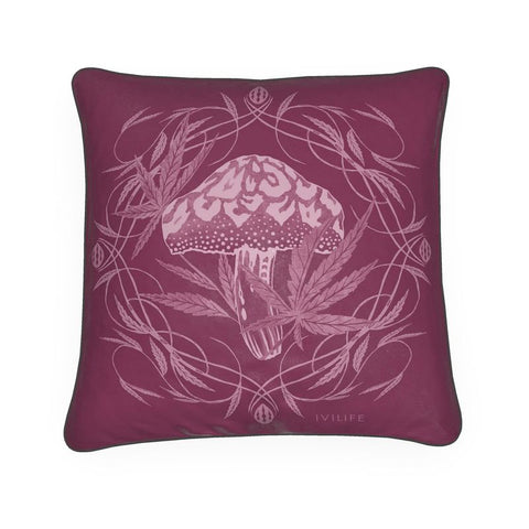 IVI - Mushroom + Cannabis  Blanket Red Purple
