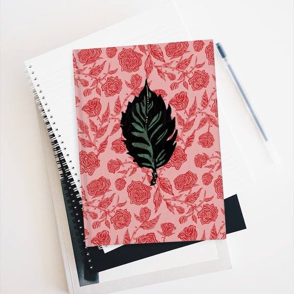 Rose Pattern with Leaf Sketchbook Journal - Blank