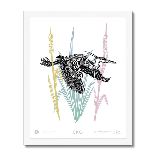EKO Great Blue Heron Framed Print
