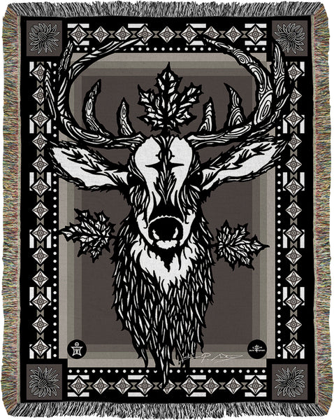 Essence - Cervidae Deer Jacquard Woven Blanket