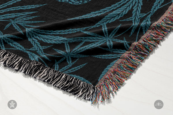 IVI - Mushroom + Cannabis Blanket Blue Green