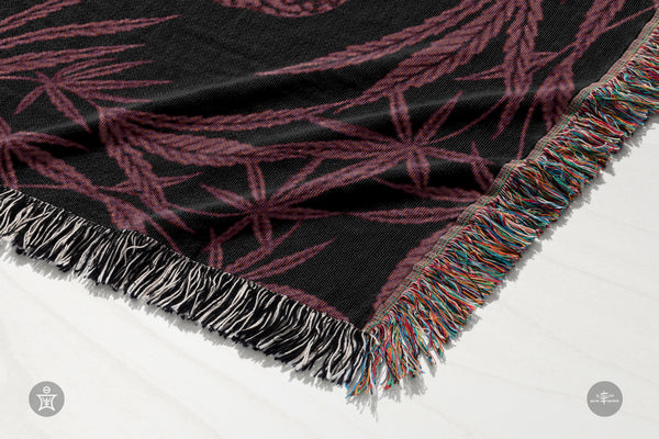 IVI - Mushroom + Cannabis Blanket Red Purple