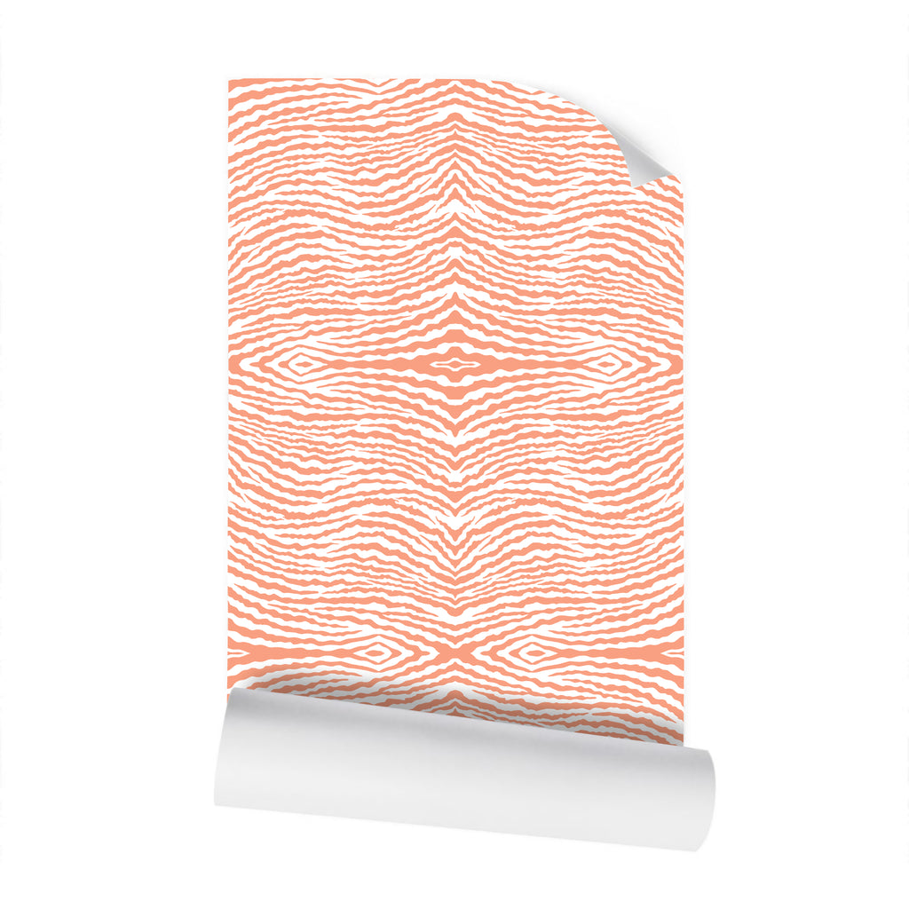 IVI Abstract Gills Large Pattern - Orange White IVI Abstract Gills Large Pattern - Orange White