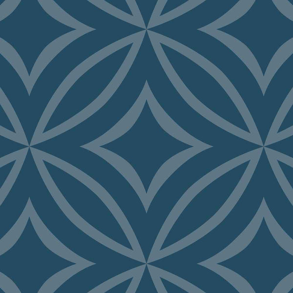 Crownvetch Diamonds - Blue Green - Medium Wallpaper Print