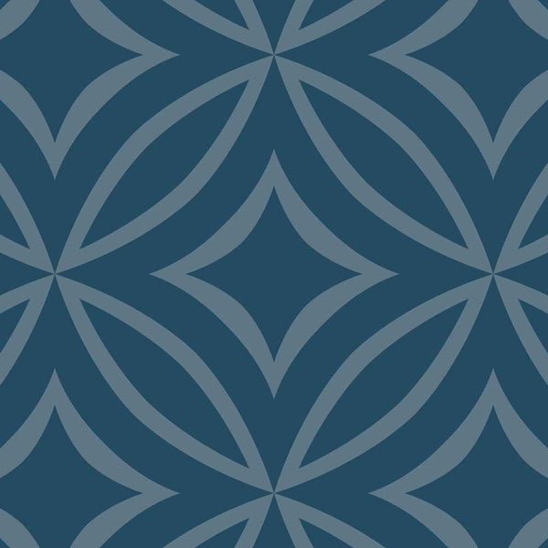 Crownvetch Diamonds - Blue Green - Medium Wallpaper Print