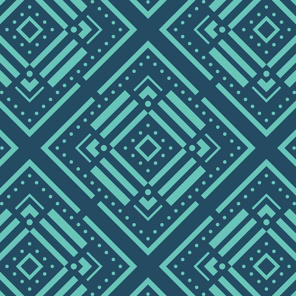 Diamond Straps - Blue Green on Light Blue - Small Wallpaper Print