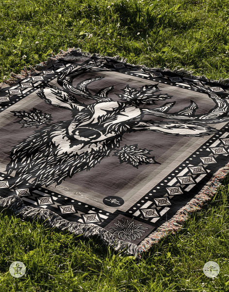 Essence - Cervidae Deer Jacquard Woven Blanket