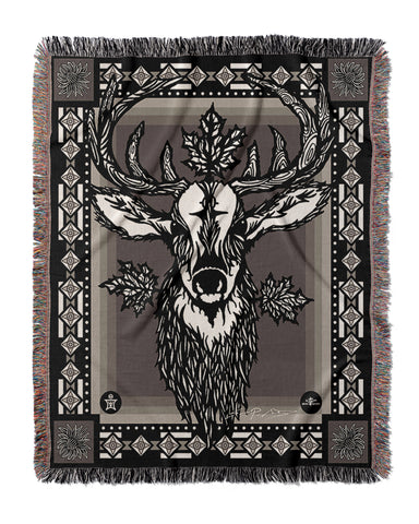 Essence - Cervidae Deer Jacquard Woven Blanket