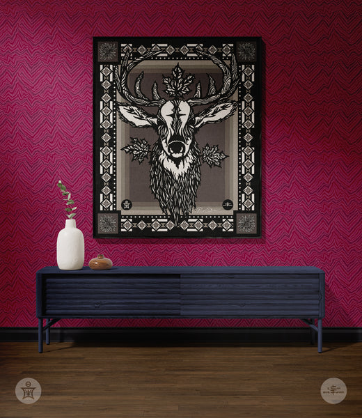 Essence - Cervidae Deer Jacquard Woven Blanket