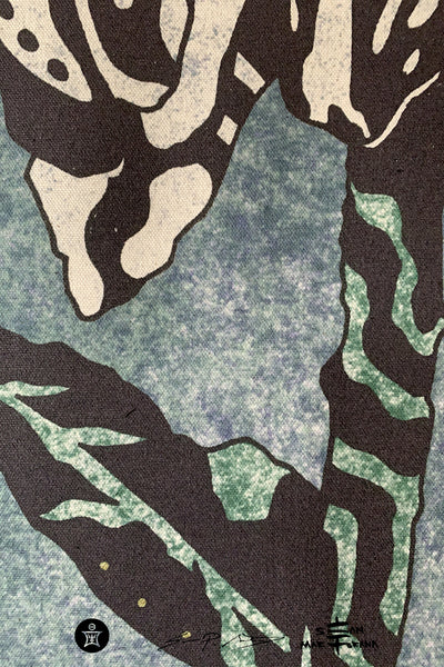 Aster Flower with Watercolor Background • Large Fabric Textile Wall Hanging Print