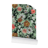 IVI - Cannabis All Over Floral - Green Background