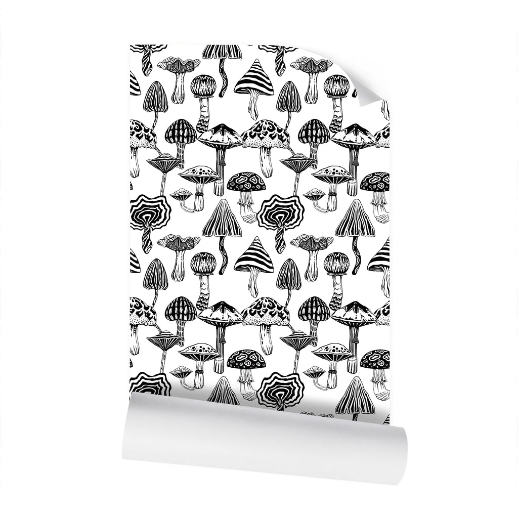 IVI - Mushroom Pattern - Black Line IVI - Mushroom Pattern - Black Line
