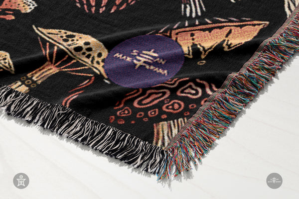 IVI - Mushroom Jacquard Woven Blanket - Four Color