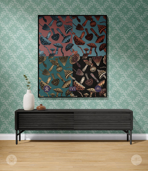 IVI - Mushroom Jacquard Woven Blanket - Four Color