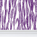 EKO Cattail Pattern Wallpaper Purple