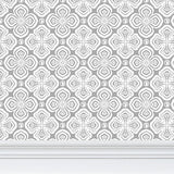 Larkspur Petals White on Grey - Small Wallpaper Print