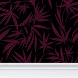 Cannabis IVI Red/Purple on Black - Large Wallpaper Print