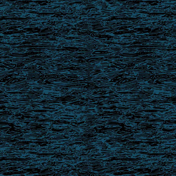 Water - Black on Blue - Large Wallpaper Print