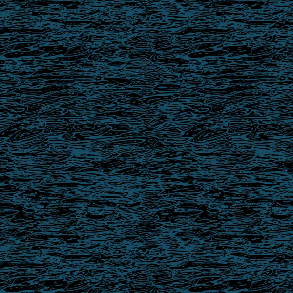 Water - Black on Blue - Medium Wallpaper Print