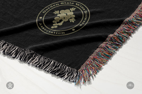VIN - Ambrosia Grape Bouquet Jacquard Woven Blanket for the Garden State Wine Growers Association