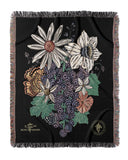 VIN - Ambrosia Grape Bouquet Jacquard Woven Blanket for the Garden State Wine Growers Association