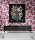 VIN - Ambrosia Grape Bouquet Jacquard Woven Blanket for the Garden State Wine Growers Association