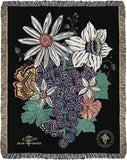 VIN - Ambrosia Grape Bouquet Jacquard Woven Blanket for the Garden State Wine Growers Association
