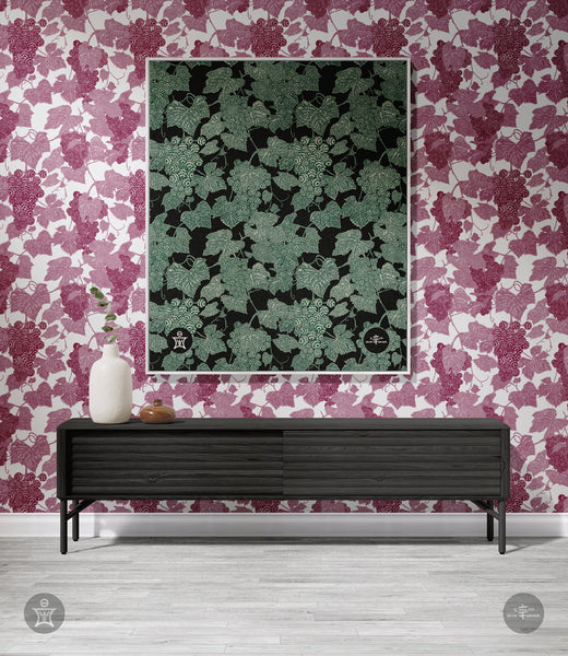 VIN - Ambrosia Grape Vine Pattern Jacquard Woven Blanket - Green