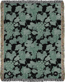 VIN - Ambrosia Grape Vine Pattern Jacquard Woven Blanket - Green