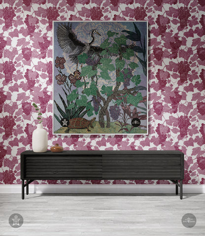 VIN - Ambrosia Grape Vine Scene Jacquard Woven Blanket