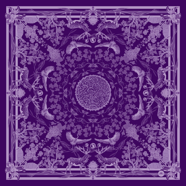 VIN - Fabric Print Purple Inverted - Table Cloth, Ground Cover Blanket, Wall Covering....