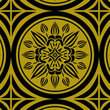 Crownvetch - Gold on Black - Medium Wallpaper Print