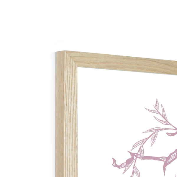 AEON Demoiselle Crane and a Weeping Willow Framed Fine Art Print