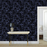 Violet Floral Black/Blue - Wallpaper Large Print